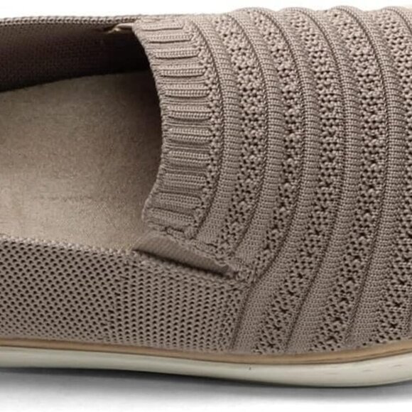Women's Slip-On Sneakers Eco Cotton Mesh Casual Comfort Size 10 Grey - Picture 7 of 8